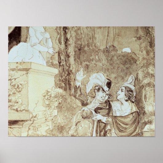 Leporello serenading Elvira in guise Giovanni Poster (Voorkant)