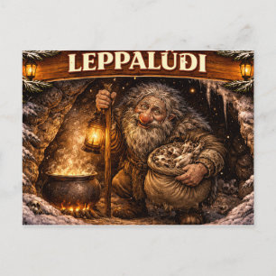 Leppaludi IJslandse Yule Lad Briefkaart