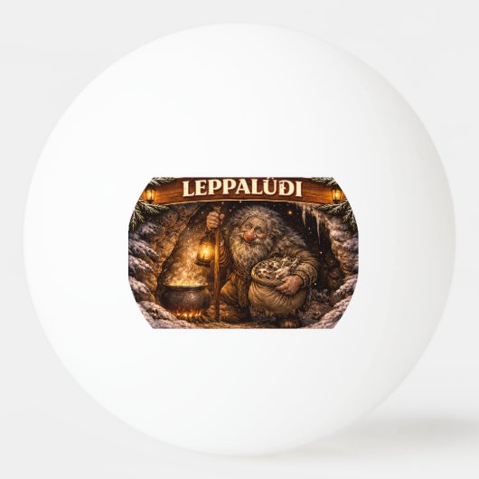 Leppaludi IJslandse Yule Lad Pingpongbal (Voorkant)