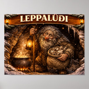 Leppaludi IJslandse Yule Lad Poster