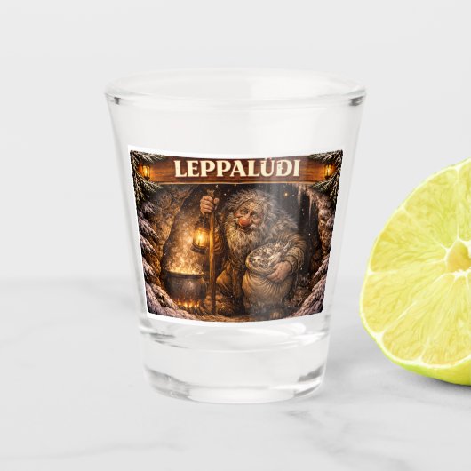 Leppaludi IJslandse Yule Lad Shot Glas (Voorkant)