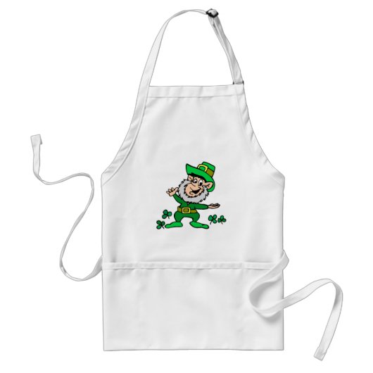 Leprachaun Lucky Happy St. Patrick's Day Standaard Schort (Voorkant)