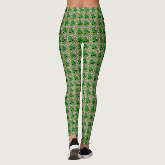 Leprachaun Pet St. Patrick's Day Print Leggings (Achterkant)