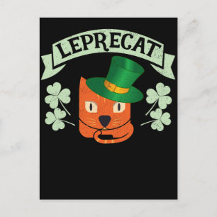 Leprecat Leprechaun Cat St Pattys Day Briefkaart