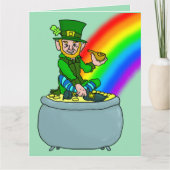LEPRECHAN & RAINBOW ST.PATRICK'S DAY BIG CARDS KAART (Voorkant)