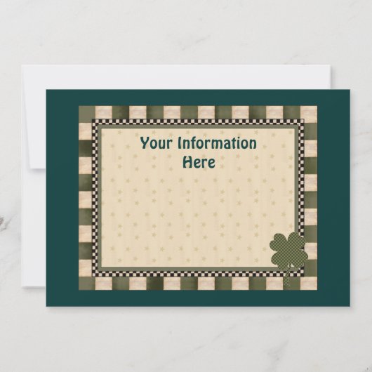 Leprechaun 2 Uitnodiging van Sint Patrick's Day (Achterkant)