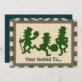 Leprechaun 2 Uitnodiging van Sint Patrick's Day (Voorkant / Achterkant)
