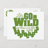 Leprechaun aangepaste briefkaart (Voorkant / Achterkant)