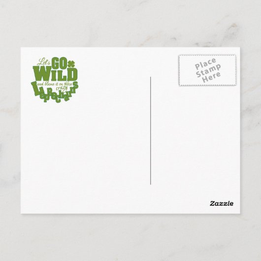 Leprechaun aangepaste briefkaart (Achterkant)