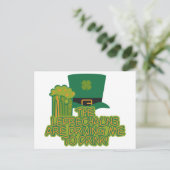 Leprechaun aangepaste briefkaart (Staand voorkant)