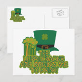Leprechaun aangepaste briefkaart (Voorkant / Achterkant)