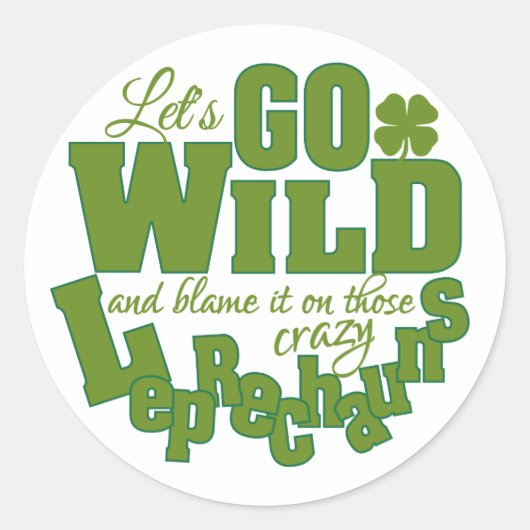 Leprechaun aangepaste stickers (Voorkant)
