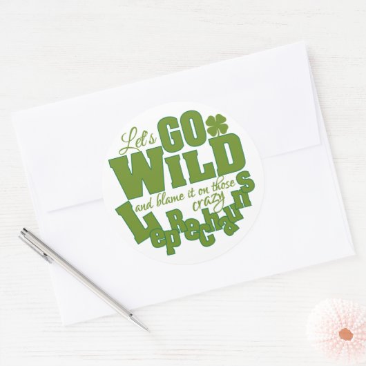 Leprechaun aangepaste stickers (Envelop)