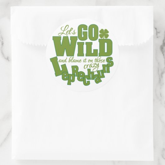 Leprechaun aangepaste stickers (Tas)