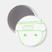 Leprechaun Amateur Schets Magneet (Voorkant / Achterkant)