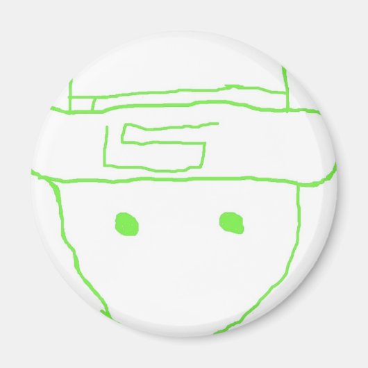 Leprechaun Amateur Schets Magneet (Voorkant)