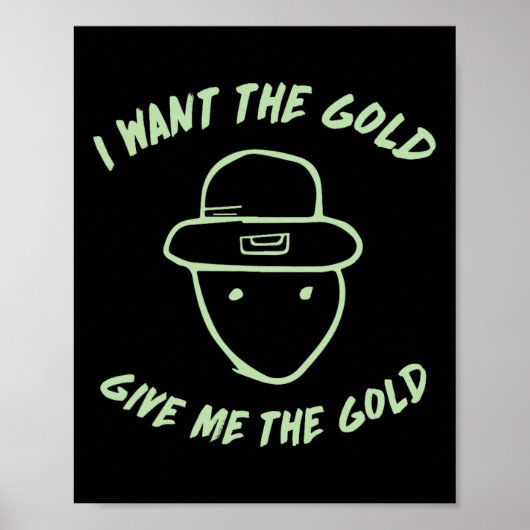 Leprechaun Amateur Schets Meme Iers Grappig St Pat Poster (Voorkant)