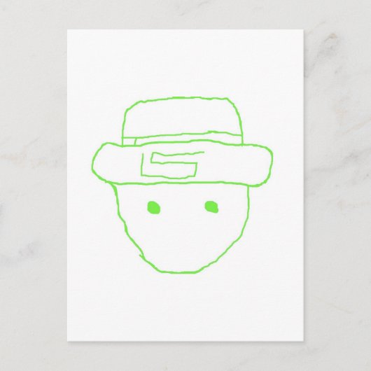 Leprechaun Amateur Sketch Briefkaart (Voorkant)