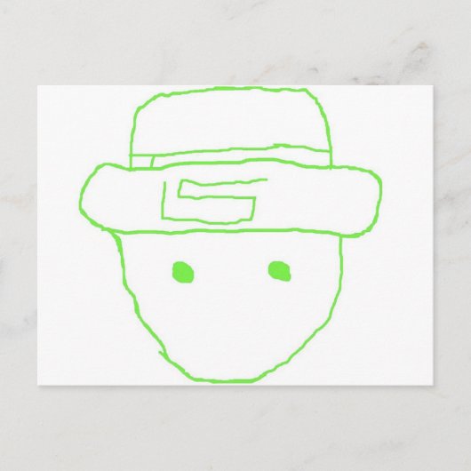 Leprechaun Amateur Sketch Briefkaart (Voorkant)