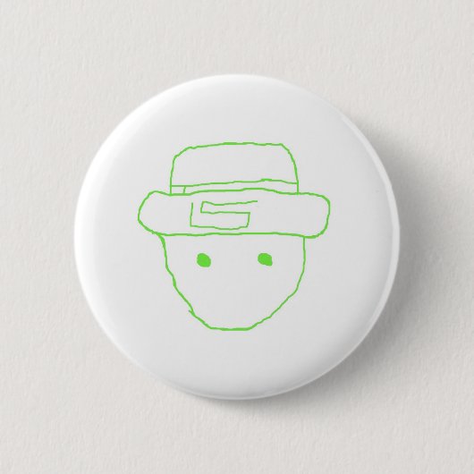 Leprechaun Amateur Sketch Ronde Button 5,7 Cm (Voorkant)