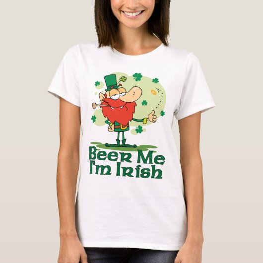 Leprechaun Beer Ik ben Iers T-shirt (Voorkant)