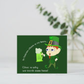 Leprechaun Beer St. Patrick's Day Briefkaart (Staand voorkant)