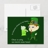Leprechaun Beer St. Patrick's Day Briefkaart (Voorkant / Achterkant)