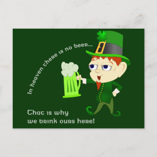 Leprechaun Beer St. Patrick's Day Briefkaart