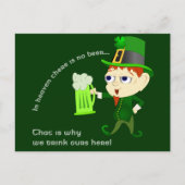 Leprechaun Beer St. Patrick's Day Briefkaart (Voorkant)