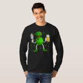Leprechaun Bowling Ball Pin & Glass Of Beer St Pat T-shirt (Voorkant volledig)