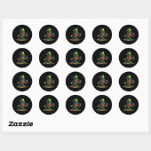 Leprechaun Bowling Bowler T-shirt St. Patricks Day Ronde Sticker (Vel)