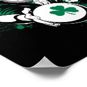 Leprechaun Bowling St. Patrick's Day Lucky Mannen Poster (Hoek)