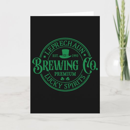 Leprechaun Brewing Co St. Patrick's Day-viering Kaart (Voorkant)