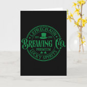 Leprechaun Brewing Co St. Patrick's Day-viering Kaart (Gele Bloem)