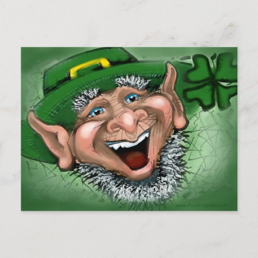 Leprechaun Briefkaart (Voorkant)