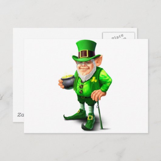 Leprechaun Briefkaart (Voorkant / Achterkant)