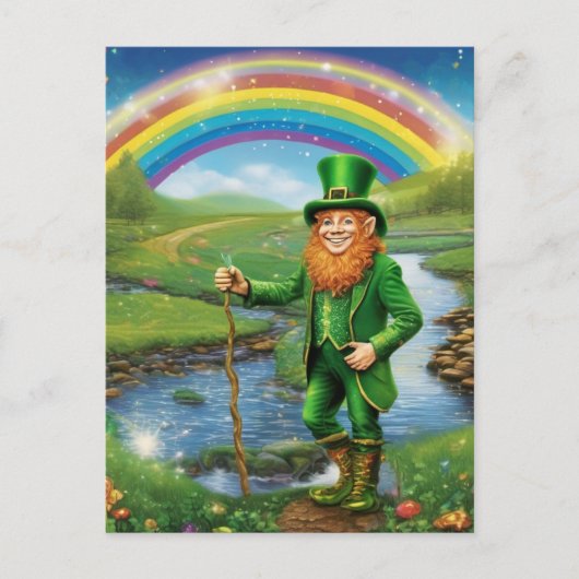 Leprechaun Briefkaart (Voorkant)
