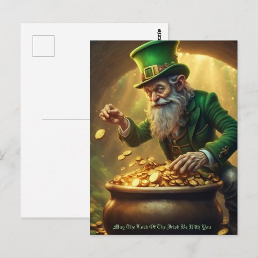 Leprechaun Briefkaart (Voorkant / Achterkant)