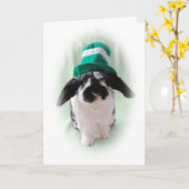 Leprechaun Bunny Card Kaart (Gele Bloem)