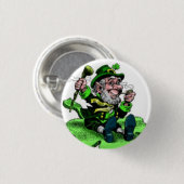 Leprechaun Button! Ronde Button 3,2 Cm (Voorkant /achterkant)