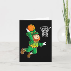 Leprechaun Bysketbyll Dunk St Patricks Day Boys Me Kaart