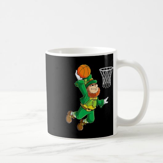 Leprechaun Bysketbyll Dunk St Patricks Day Boys Me Koffiemok (Rechts)