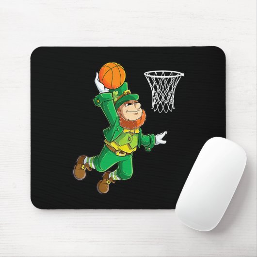 Leprechaun Bysketbyll Dunk St Patricks Day Boys Me Muismat (Met muis)