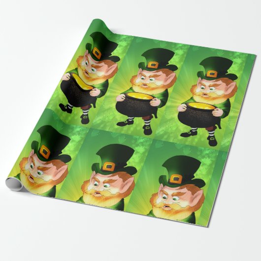 Leprechaun Cadeaupapier (Uitgerold)