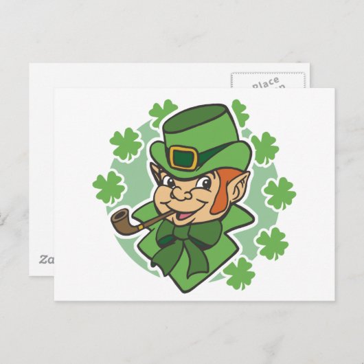 Leprechaun Cartoon St. Patrick's Day Briefkaart (Voorkant / Achterkant)