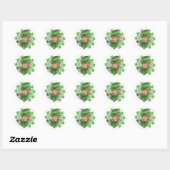 Leprechaun Cartoon St. Patrick's Day Ronde Sticker (Vel)