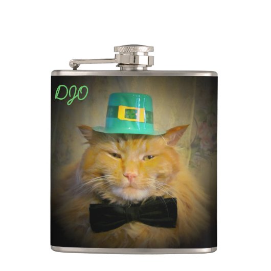 Leprechaun Cat - Leprecat? Heupfles (Voorkant)