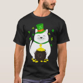 Leprechaun Cat St Patricks Day Graphic T-shirt (Voorkant)