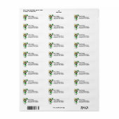 Leprechaun Catching Shamrocks Return address Label (Full Sheet)