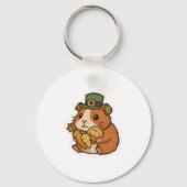 Leprechaun Cavia St.Patrick's Dag Sleutelhanger (Voorkant)